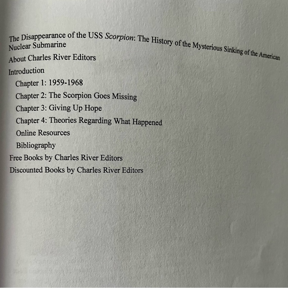 The Disappearance of the USS Scorpion Charles Rivers Editors pb book - Picture 3 of 5